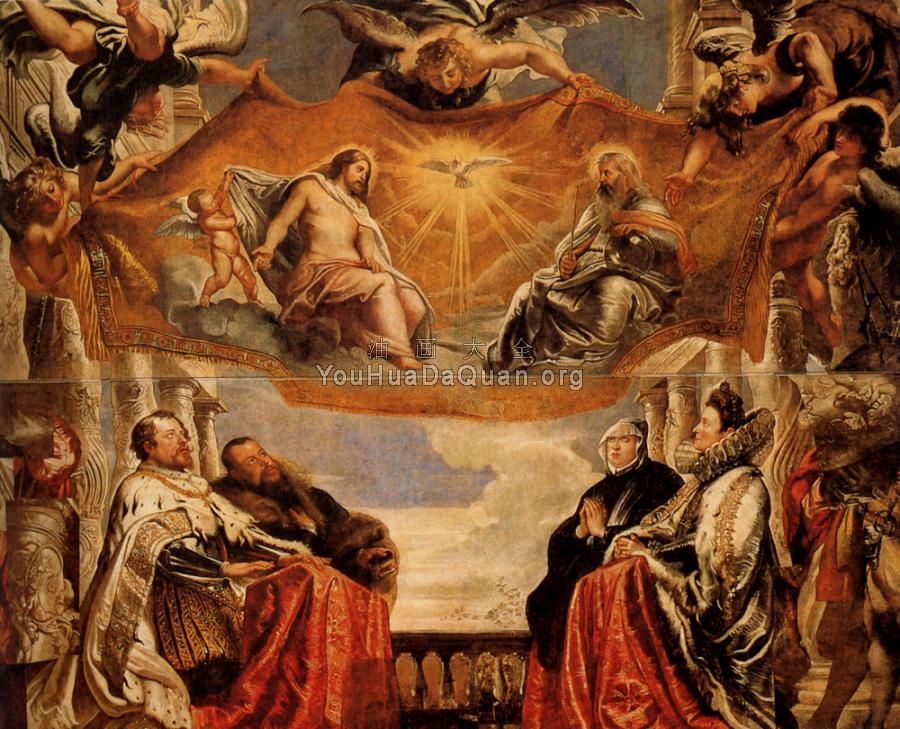 The Trinity Adored By The Duke Of Mantua And His Family - 彼得·保罗·鲁本斯